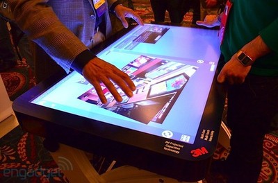 CES 2012 3M展示46吋触控桌面系统，触控体验再升级